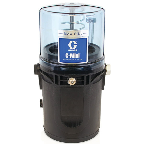 Graco Grease Lubrication Pump G-Mini - for Grease - Without Controller - 12 Volt - 1,0 Liter Reservoir - DIN-Power connection - Without Heating - With Follower plate