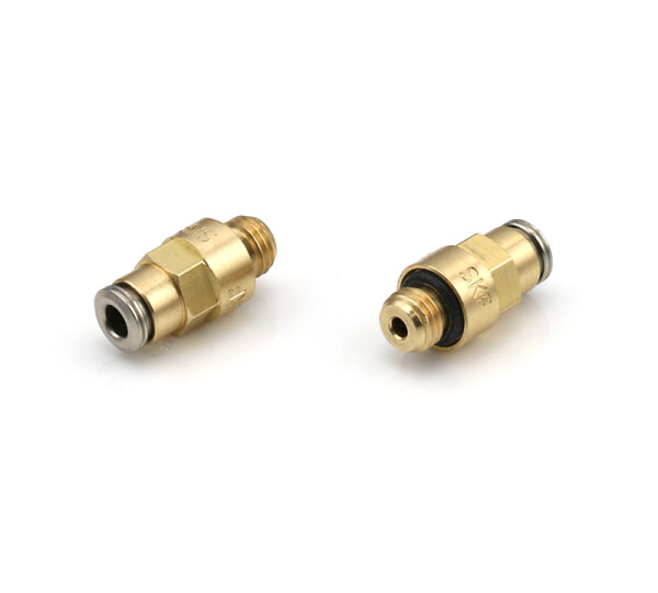 404-003-VS - Vogel / SKF Connector with cylindrical thread - M8x1 (G) - for tube Ø 4 mm - Steel galvanized (yellow chromated) - Sealing: NBR