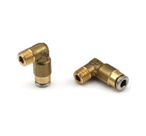 453-004-471-VS - Vogel / SKF Elbow with tapered thread  - M6 keg (G) - for tube Ø 4 mm - Brass / Steel galvanized - Sealing: NBR