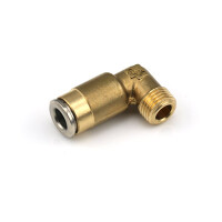 453-004-471-VS - Vogel / SKF Elbow with tapered thread  - M6 keg (G) - for tube Ø 4 mm - Brass / Steel galvanized - Sealing: NBR