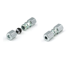 474-506-061 - Vogel / SKF Straight connector with EO2-union nut - for tube Ø 6 mm (d) - 6 mm (d1) - Steel galvanized