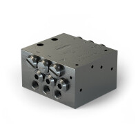 649-29515-1 - Lincoln Progressiv distributor SSVD 6-KN - max. 1,8 cm³ per stroke/outlet - 20 up to 350 bar - Outlets: 6 - Inlet: G1/8 - Outlet: M10x1 - Material: black-chromated Steel - with Display pen - with Proximity switch - with Cable